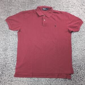 Polo Ralph Lauren Shirt Men Large Red Polo Preppy Classic Short Sleeve Casual